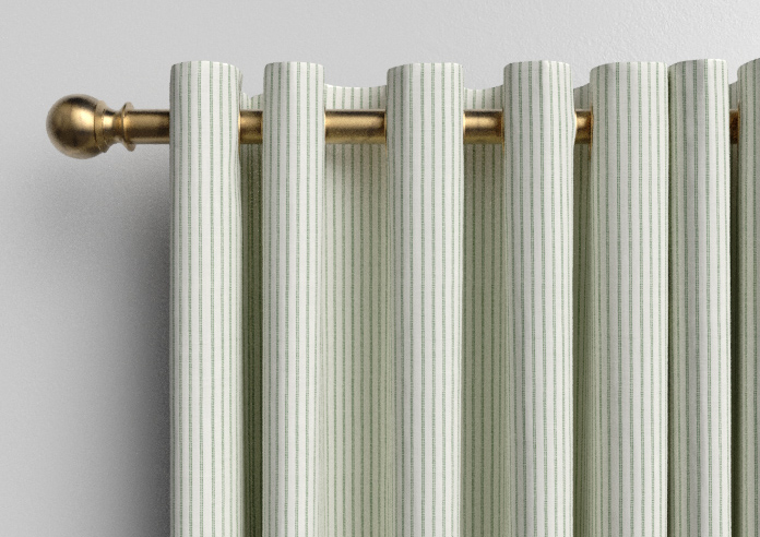 Laura Ashley Candy Stripe, Bottle Green - Made to Measure Curtains - Image 12